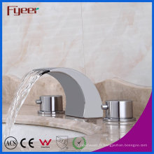 Fyeer Sanitary Ware Double poignée salle de bain cascade bec bec mélangeur